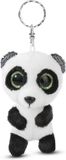 Merkloos / Sans marque NICI GLUBSCHIS Panda Peppino Sleutelhanger, 9 cm, wit, dierenhanger met metalen ring om op te hangen aan sleutels, touw, tas en meer