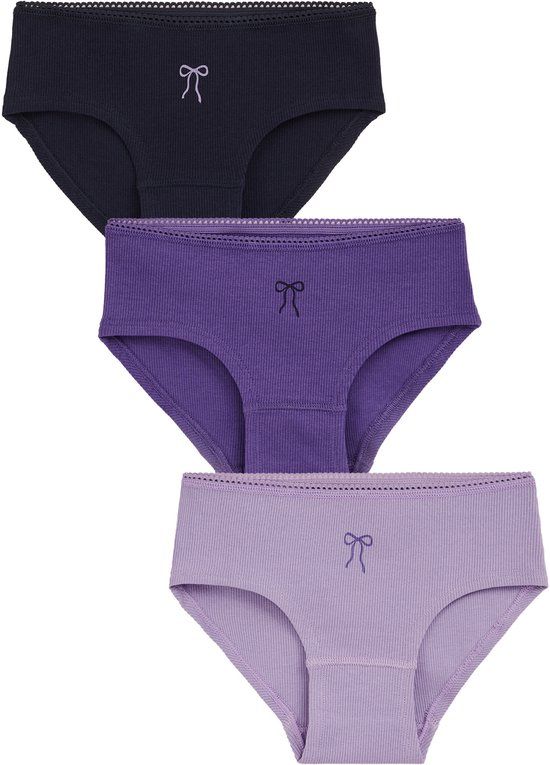 WE Fashion Meisjes 3-pack onderbroeken met print