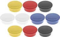 Magnetoplan Magneet (Ø x h) 40 mm x 13 mm Rond Wit, Geel, Rood, Zwart, Blauw 10 stuk(s) 1662010