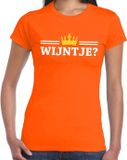 Oranje Wijntje en kroon shirt femme L