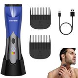 BarberBoss Draadloze bodygroomer voor heren, elektrische full-body trimmer, intiem scheerapparaat met spatwaterdicht ontwerp, bal- en schaamhaarscheerapparaat voor mannen