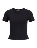 Jack & Jones Jxgigi Str Ss Baby Tee Jrs Noos T-shirt voor dames, zwart.