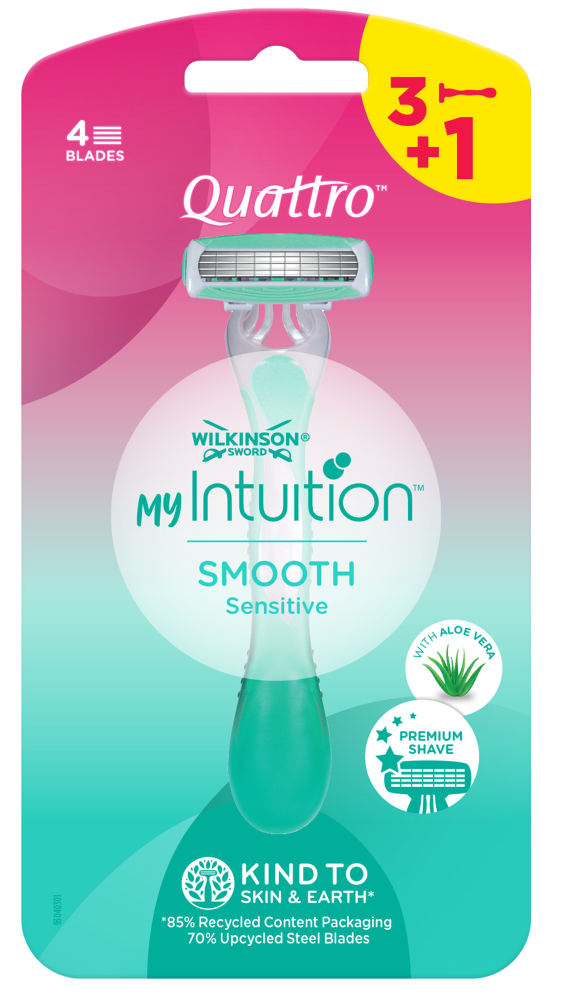 Wilkinson Quattro Smooth Sensitive Wegwerpscheermesjes - 4027800427802