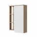 Vicco Karen Badkamerkast – 50 x 75 cm met deur en open vakken Sonoma/Wit