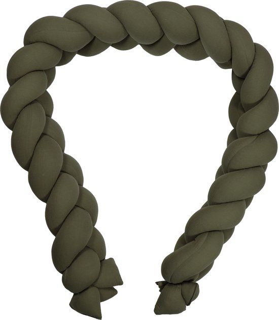 MamaLoes Soft Cotton Groen 210 cm Braided Bedbumper