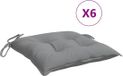 vidaXL Stoelkussens 6 st 50x50x7 cm Oxford stof grijs