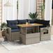 Maison Exclusive - Ensemble de meubles de jardin 5 pièces avec canapé et coussins, gris, en polyrotin