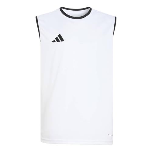 adidas Entrada26 Sleeveless Jersey Kids Shirt, white/black, 3-4 Years
