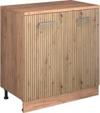 Vicco Keukenkast voor schuine wand R-Line, Artisanaal eiken, 80 cm zonder schuine kant met 2 deuren