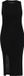 Faina Zwarte Gebreide Jurk Mouwloos Lang Effen Ronde Hals Acryl/Polyamide S