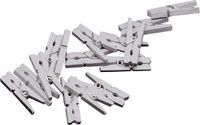 Humbert 48x mini decoratieve clips - zilver - 25mm