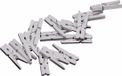 Humbert 48x mini decoratieve clips - zilver - 25mm