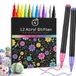 Twenty4seven® Acrylstiften 12 Stuks - Acryl Verfstiften Set met 0,7 mm Tip - Happy Stones Stiften voor Steen & Papier - Voor Volwassenen & Kinderen
