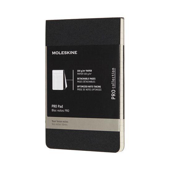 Moleskine Professional Pad - Pocket - Black - Lined - 96 Pages