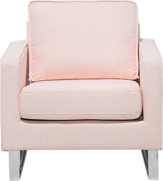 Beliani VIND Fauteuil - Roze - Retro & Vintage - Polyester - 76 x 82 x 82 cm