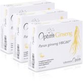 Laboratoire Optim Optim Ginseng PACK 3 X 90 capsules - Koreaanse ginseng capsules- Rode Panax ginseng poeder gekweekt in België - vitaliteit en energie - ginseng voor mannen