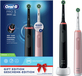 Oral B Oral-B Pro 3 - 3900 Elektrische Tandenborstel - Zwart/Blauw - Set van 2 - 2 Handvatten en 2 Opzetborstels