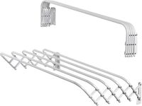 KADAX Inklapbaar wasrek voor wasruimte, ruimtebesparende wasdroger van metaal, uittrekbare accordeonwand, kleerhanger voor binnenshuis (80 cm)