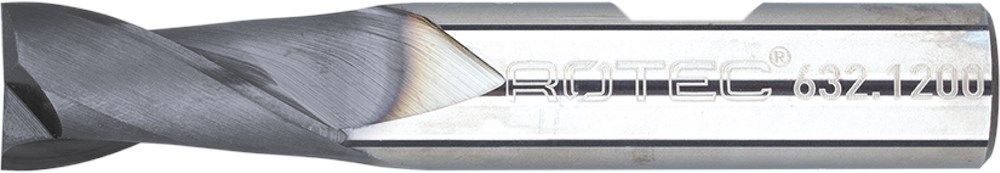 Rotec VHM Spiebaanfrees, TiAlN-gecoat, ø8 - Silver-Line / ø8x20x60xø8mm Z=2 / kort - 6320800