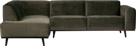 BePureHome STATEMENT HOEKBANK LINKS VELVET WARM GROEN 230 cm