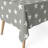 MARTINA HOME Tafelkleed van hars, grijs, 300 x 140 cm