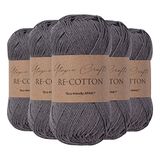 Utopia Crafts Re-Cotton Breigaren, 5X 100g (Storm grijs)