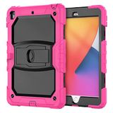 iPad Apple iPad 10.2 2019/iPad 8 10.2 2020 met ondersteuning, duurzaam, hybride, schokkend, resistent, siliconen beschermhoes voor drie tafellagen voor kinderen (blauw + groen geel)