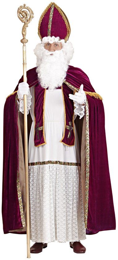 W WIDMANN MILANO Party Fashion Widmann - Sinterklaas Goedheiligman Kostuum - S/M - Rood