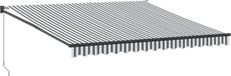 vidaXL Parasol 4 x 3 m anthracite et blanc rayé