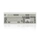 Perixx PERIBOARD-106M, clavier USB filaire pleine taille avec design ergonomique, design rétro/vintage, gris/blanc