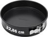 NutriChef Springvorm - 23 cm Antiaanbak Cake pan voor Cheesecake - RVS Sluiting & Uitneembare Bodem , Duurzame Roestvrijstalen Taartvorm Inclusief 100 Bakpapiertjes | Zwart