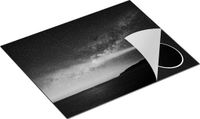 Chefcare Inductie Beschermer Vuurtoren Texel in de Nacht - Zwart Wit - 65x52 cm