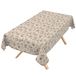 ANRO Afwasbaar tafelzeil, lotuseffect, onderhoudsvriendelijk, van katoen, polyester, vuilafstotend, voor buiten, tuintafelkleed, koffie, 100 x 140 cm, met biesband
