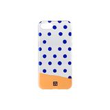 Beschermhoes Io&Mio Beschermhoes voor iPhone 7, iPhone 8 en iPhone SE Wit en oranje, met exclusief polkadot ontwerp