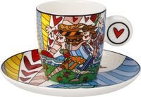 Goebel Tasse à expresso Romero Britto Falling, porcelaine fine, coloré, 100 ml, 66453401