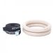 FitWood Anneaux de gymnastique Blanc laqué blanc brillant