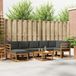 vidaXL - Hoek loungeset - 7 zitplaatsen - Natuurlijk en antraciet - Acacia hout