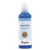 Rayher 38700384 vensterkleur Easy Paint, fles 80 ml, ultrablauw