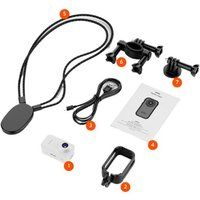 ELVANZA Draagbare camera met magnetische bevestiging, borstcamera voor huisdieren, actiecamera voor fietsen en buitenactiviteiten, draagbare minicamera, model met witte magnetische houder