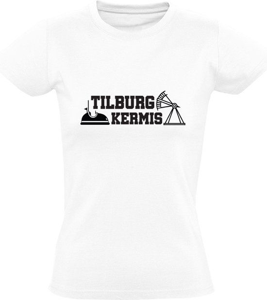 Sol's Tilburg Kermis Dames T-shirt Wit Maat M - Katoen