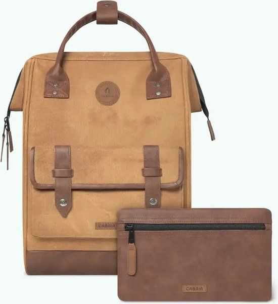 Cabaïa CABAIA Adventurer Waxed Cotton Backpack 18L Colombo Lichtbruin