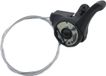 Sunrace Derailleurversteller links duim 3 speed Zwart