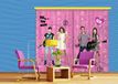 AG Design Disney Violetta, kinderkamergordijn, 280x245 cm, 2 delen (140x245 cm), FCPXXL 6014, polyester, meerdere kleuren