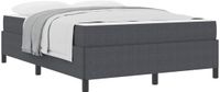 vidaXL Bedframe met matras Donkergrijs 140 x 190 cm Stof