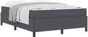 vidaXL Bedframe met matras Donkergrijs 140 x 190 cm Stof