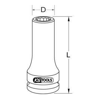 KS Tools 3/4" krachtdop TX, lang, E18 - 1 stuk
