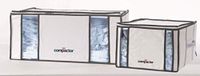 Compactor Life Style compressiehoezen, 2 stuks, halfstijf, wit/grijs, 1 x M en 1 x XXL, afmetingen: 42 x 40 x H 25 cm / 65 x 50 x H 27 cm, RAN7023_INTER