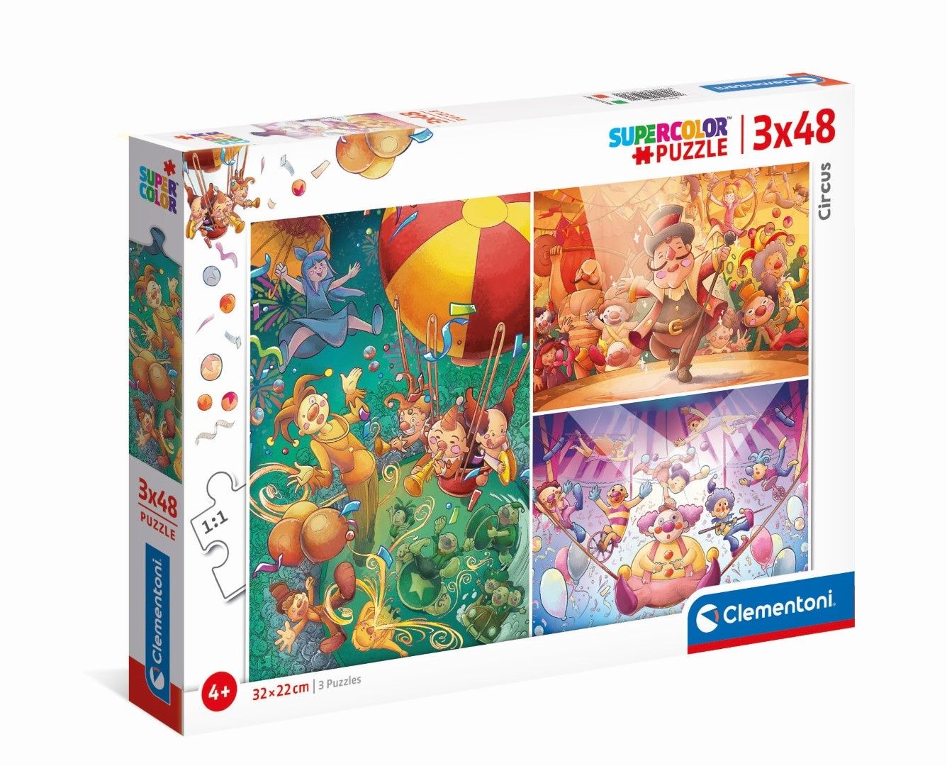 Clementoni 25264 Puzzel 3x48 Stukjes Circus