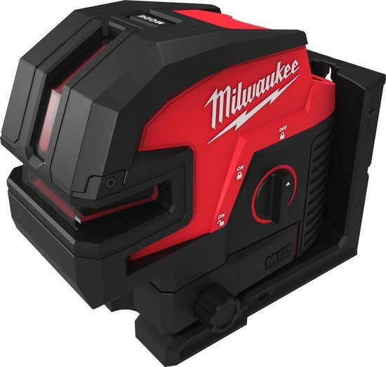 Milwaukee M12 CLL4P-0C Accu Kruislijnlaser met 4 punten 12V Basic Body in Transportkoffer - 4933479202