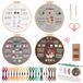 VynyQoo 4pcs Borduursets voor Beginners, Borduurstarterkit voor Beginners en Volwassenen, Borduurset voor Volwassenen, Borduurgereedschap Beginners Borduurstarters